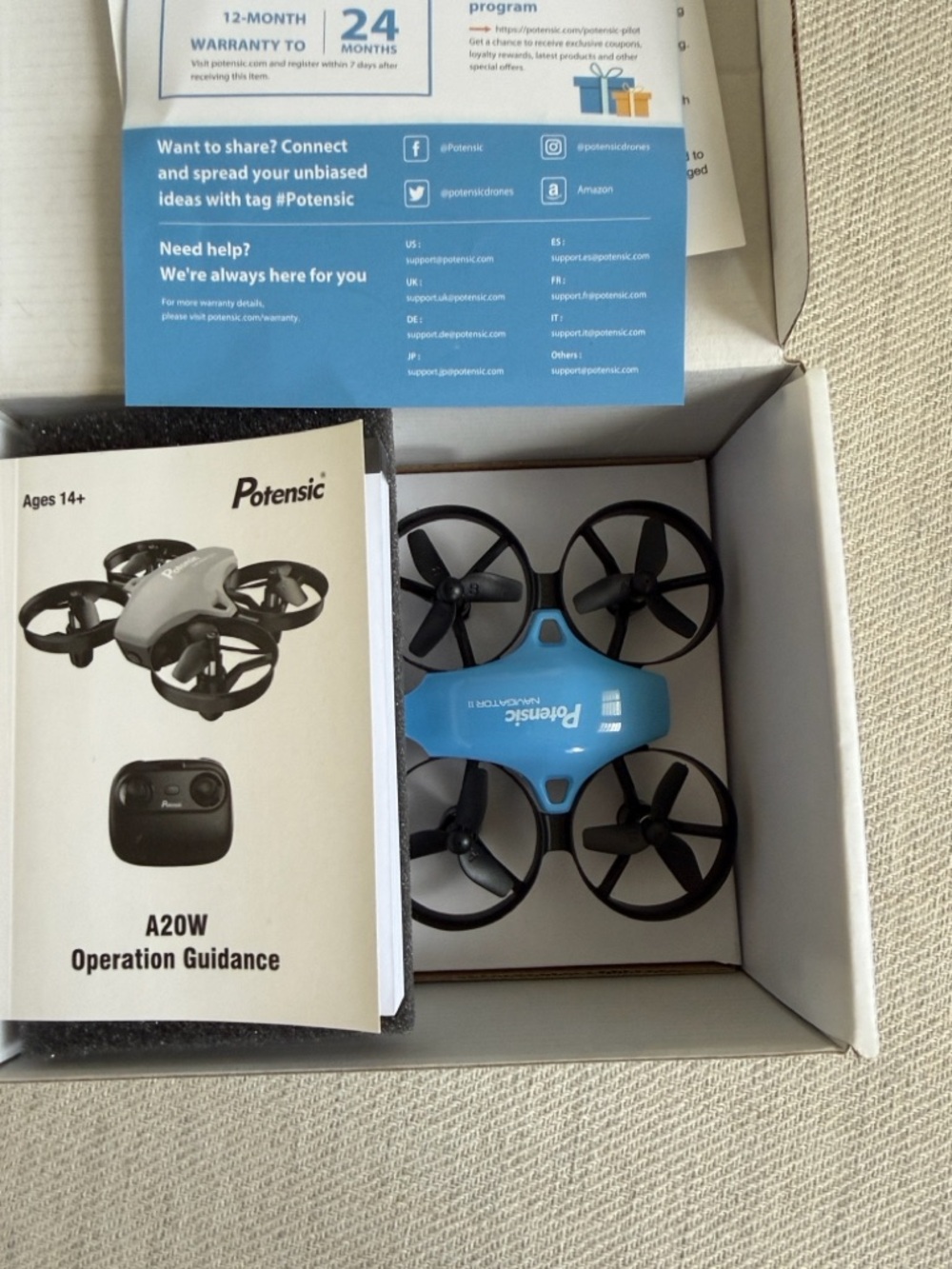 Firefly Potensic A20W Mini Drone with camera- Rare find!